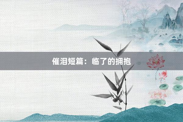 催泪短篇：临了的拥抱